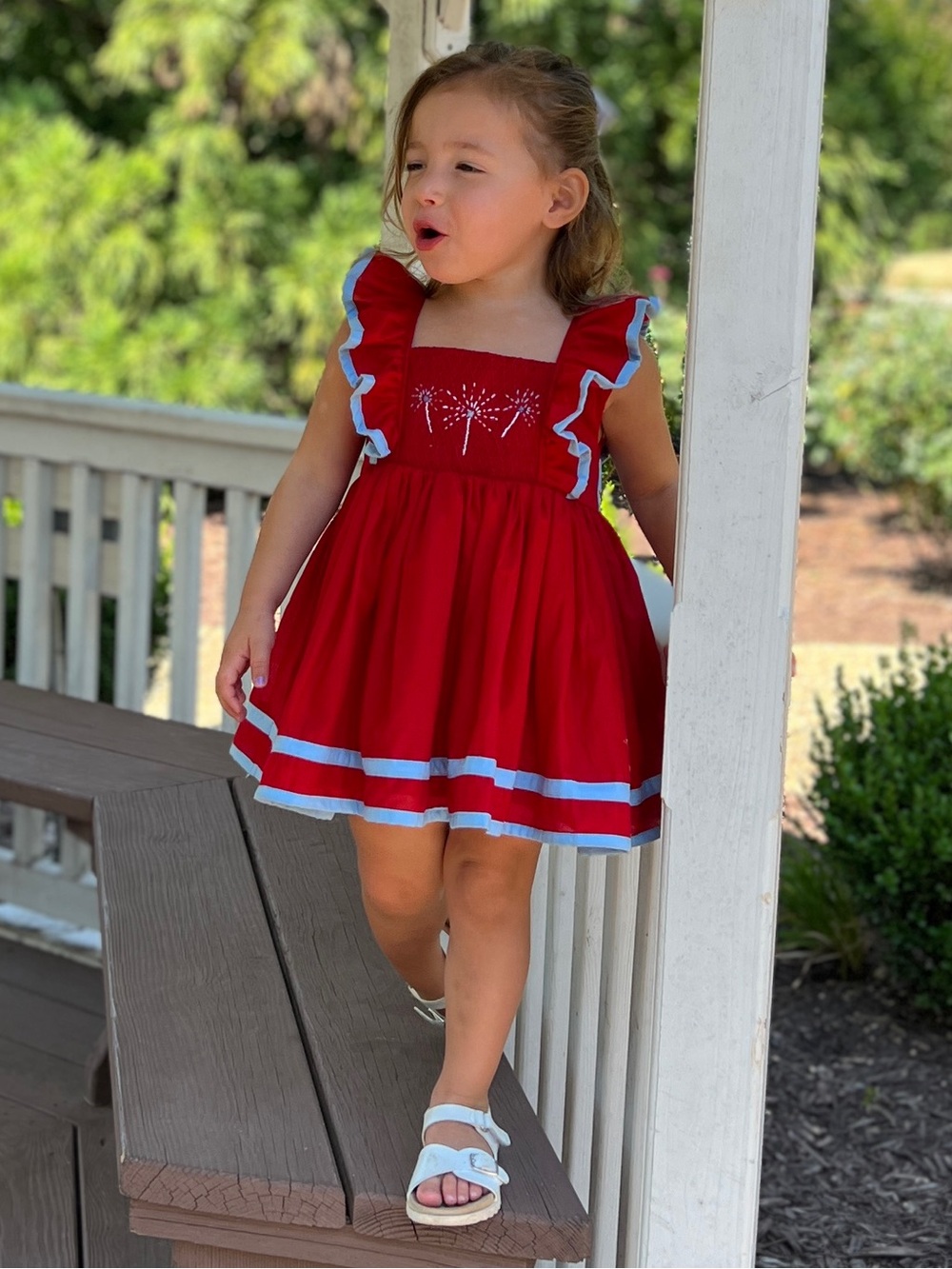 Well Dressed Wolf Red Hometown Firecracker Dress Set